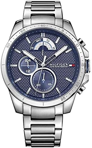 Tommy Hilfiger Mens 1791348 Cool Sport Analog Display Quartz Silver Watch