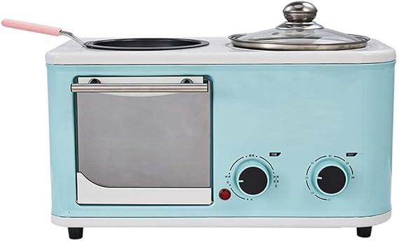 Multifunctional Breakfast Machine, Household Oven Toaster, Mini Electric Oven, Blue/39x25x26.5CM (Blue 39x25x26.5CM)