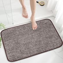 Bath Mats 36x24 Non-Slip Absorbent Bathroom Rug, Quick Dry Machine Washable Shower Tub Mat with Rubber Backing, Soft Floor Carpet for Bathroom Decor Bark Brown