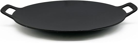 Brightalk 13-Inch Korean BBQ Grill Pan, Cast Iron Griddle for Indoor and Outdoor Stovetop Use