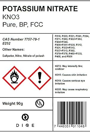 PURE Potassium Nitrate KNO3 Saltpetre 90g Food Grade