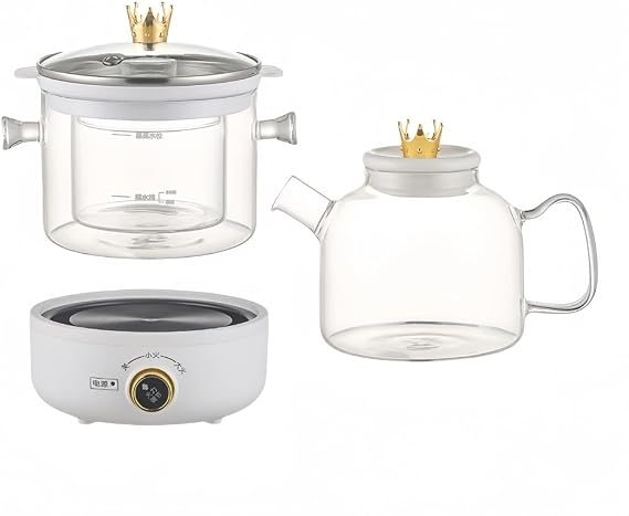 Electric Kettle, Functional Health Pot, Electric Glass Kettle 110V Fully Automatic Glass Tea Maker Stew Pot Automatic Power Off, Automatic Heat Retention, Empty Heating Prevention, Tea Maker