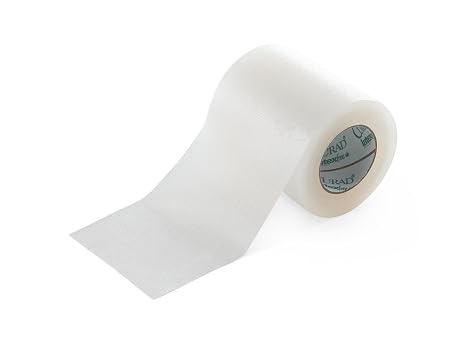 Medline CURAD Transparent Adhesive Tape, Tear-to-Fit, Clear, 2 Inches x 10 Yards, 1 Count