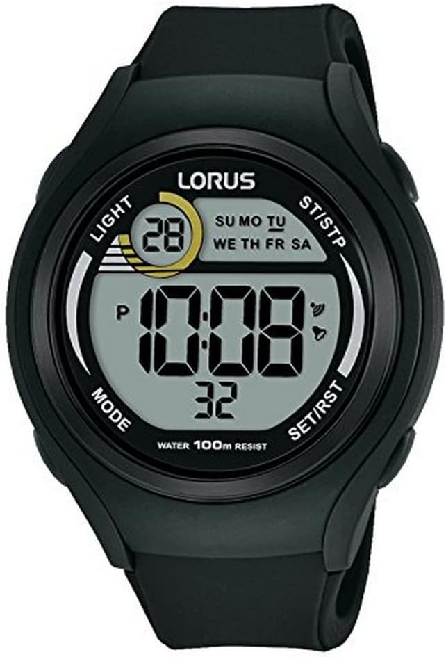 Lorus Unisex Digital Quartz Watch with Silicone Strap R2373LX9