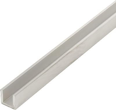 Outwater Mill Finish 14 Inside Dimension Aluminum U-Channel 36 Length Pack of 4 Alu782-M C-Channel
