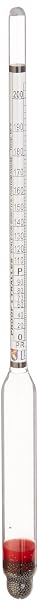 Glass Alcoholmeter/Hydrometer, Proof and Tralles