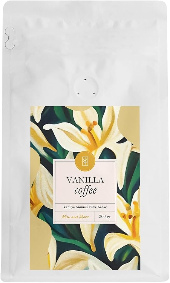 Mim and More Vanilla Coffee Vanilla Flavored Coffee Filter Coffee 200 Gr