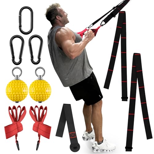 FitBeast Pull Up Ball Grips & Finger Straps Set Grip Balls for Dead Hangs, Pull Ups, Climbing & Home Gym Training