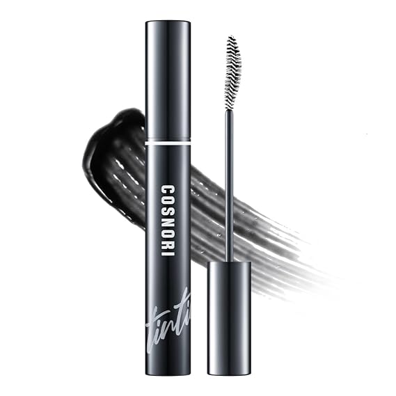 COSNORI Eyelash Tinting Serum 01 Deep Black - Korean Eyelash Boost Tinted Serum Eyebrow Growth Enhancer for Longer and Thicker Lash Perm Essential - Vegan, Irritation Free 0.3 fl.oz / 9g (Black)
