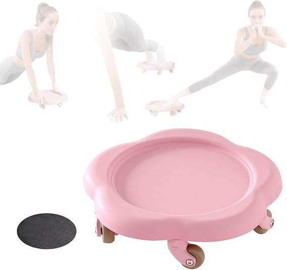 Ab Roller Exercise Wheelm Women'S Multifunctional Abdominal Wheel Board with Mat 360° Rotation Abdominal Wheel Roller Silent Pulleys Core Exercise Sliders Suitable for Home Gyms