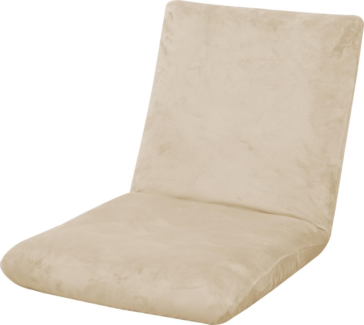 Velvet Folding Floor Gaming Chair Cover, Floor Chair Slipcover Adjustable Soft Floor Lazy Chair Cover Meditation Lounge Chair Protector Cover Beige