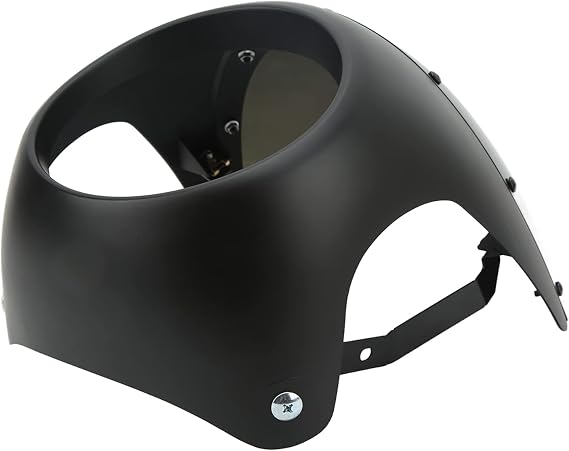 Windscreen Fairing,Motorcycle Fairing 2020 Sv650 Accessories,7 Inch Motorcycle Windscreen Headlight Fairing Universal for Round Headlights(Matte Black)