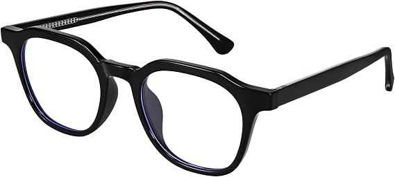 Dollger Blue Light Blocking Glasses For Woman Men Thick-Framed Square Non-Prescription, For Computer,Gaming, Phone Use
