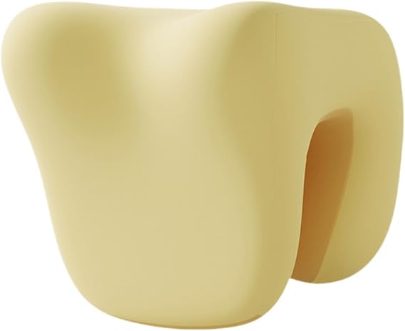 Neck Support Pillow, Neck Support for Office Chairs, Ergonomic Neck Support Pillow, Neck Pillow for Hotels, Yellow