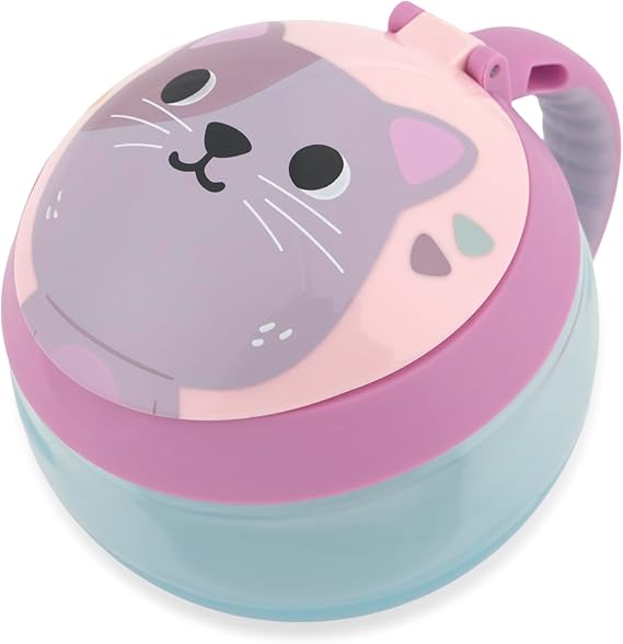 Skip Hop Baby Snack Container Mealtime Snack Cup, Holds 7.5oz. Besties Squad, Cat