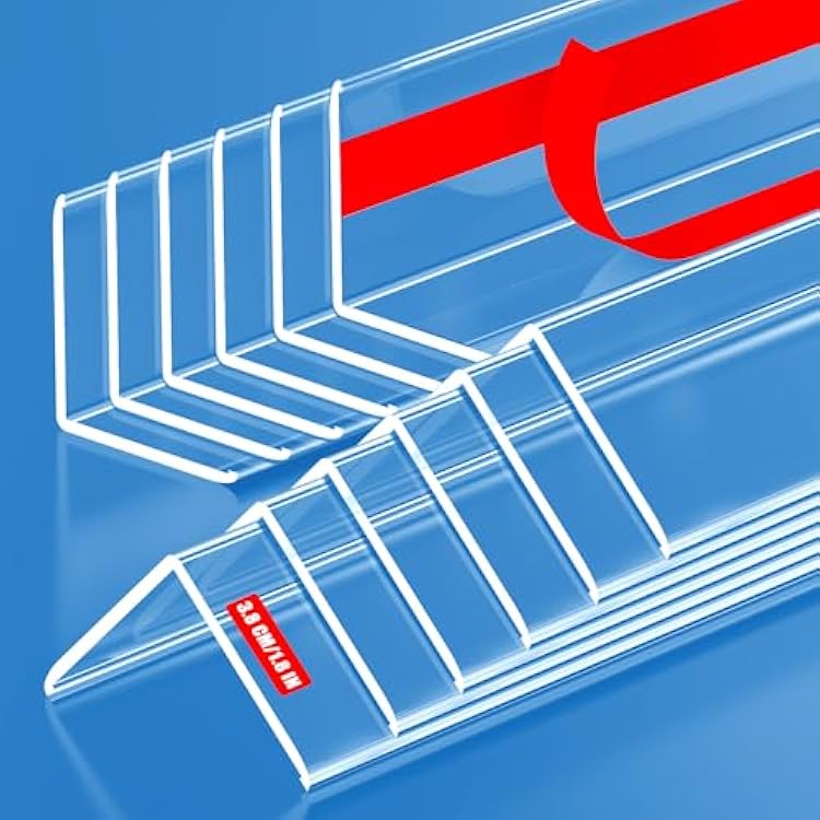 MONOID Wall Corner Protectors Clear 31.5 - Baby Safety Edge Guards 12 Pack