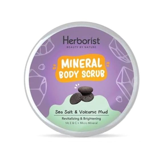 Herborist Mineral Body Scrub 200g Sea Salt & Volcanic Mud (Pack of 1)