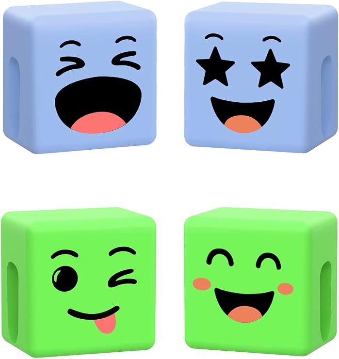 CALDEVER Christmas Stocking Stuffers for Teens Boys Girls Kids Gifts: 2 Pack Mood Cube Mood Moves Series Thumbs Up Lazy Phone Stand Holder Gifts for Men Women Cool Gadget Funny Gift Blue & Green