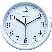 Geneva/Advance Clock Co 8101 Tradition 10" White Plastic Wall Clock, Round