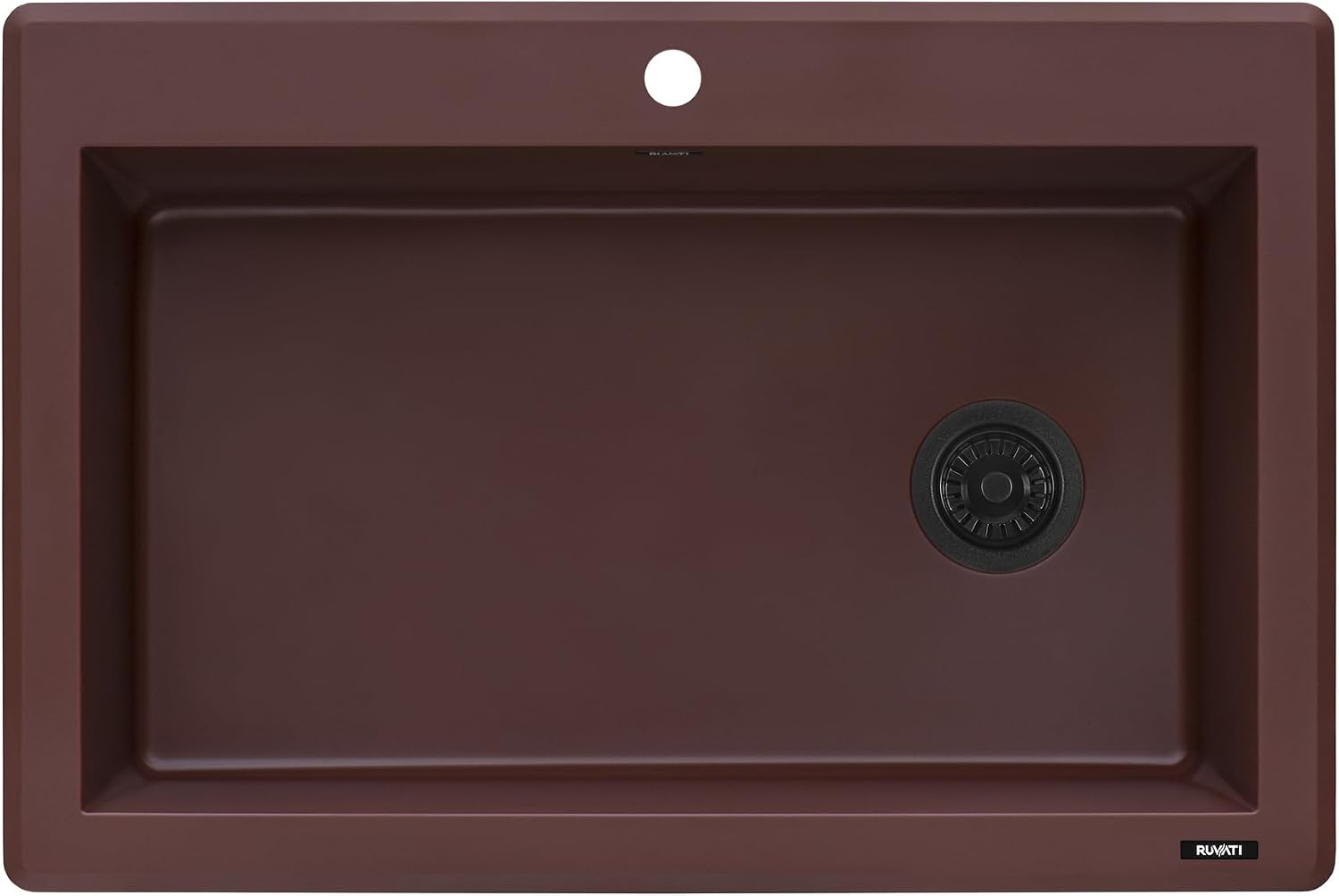 Ruvati Topmount 33 x 22 inch Granite Composite Single Bowl Kitchen Sink