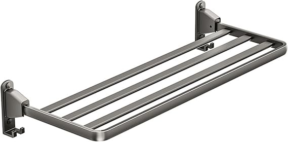 Wall Mounted Clothes Drying Rack Foldable Wall Mount Laundry Drying Rack Folding Towel Drying Rack, Compact Sturdy Space-Saving Design