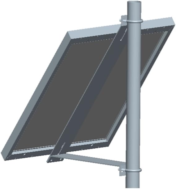 Pole Mount Kit for 30W to 60W Solar Panels,Fits 2-Inch Diameter Pole | Heavy Duty Aluminum Mounting Bracket Kit for Outdoor,Solar Panel,Antenna,Camera Mount,45-Degree Tilt Mount,with Hardware