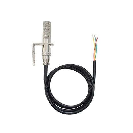 Taidacent RS485 Temperature and Humidity Transmitter Modbus RTU Moisture Monitoring Controller Probe with SHT30 Sensor PLC DCS (SHT30TYPE3)