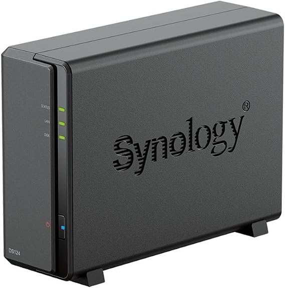 Synology DiskStation DS124 1-Bay 3.5inch Diskless 1xGbE NAS (Tower), Realtek RTD1619B quad-core. 1.4GHz, 1GB RAM, 2xUSB3 - 2 yr - Launch date 19JUL23