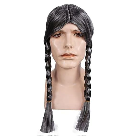 City Costume Braided Hippie Wig - Grey Men's Willie Nelson 60's Rocker Old Man Style for Halloween and Country Lovers
