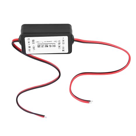 12V DC Car Rearview Camera Power Relay Capacitor Filter Rectifier