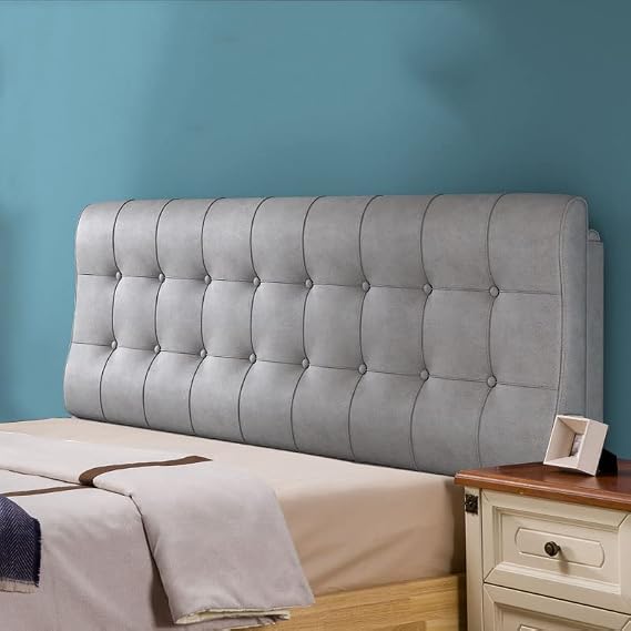 Generic Headboard Cushion Soft Reading Pillow Bed Backrest,Soft Case Lumbar Pad Crash Cushion Wall Pillows with Zipper Cover for Daybed Bed Hotel Dorm Bench,A,No headboard 47.2"/120cm