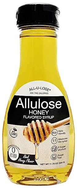 BetterTaste Honey Natural Flavored Allulose Syrup, 11.75-Ounce (Pack of 1), low-calorie, low-glycemic sweetener, Keto Friendly, Non-GMO, Non-Erythritol, Gluten Free & Vegan Liquid Sweetener