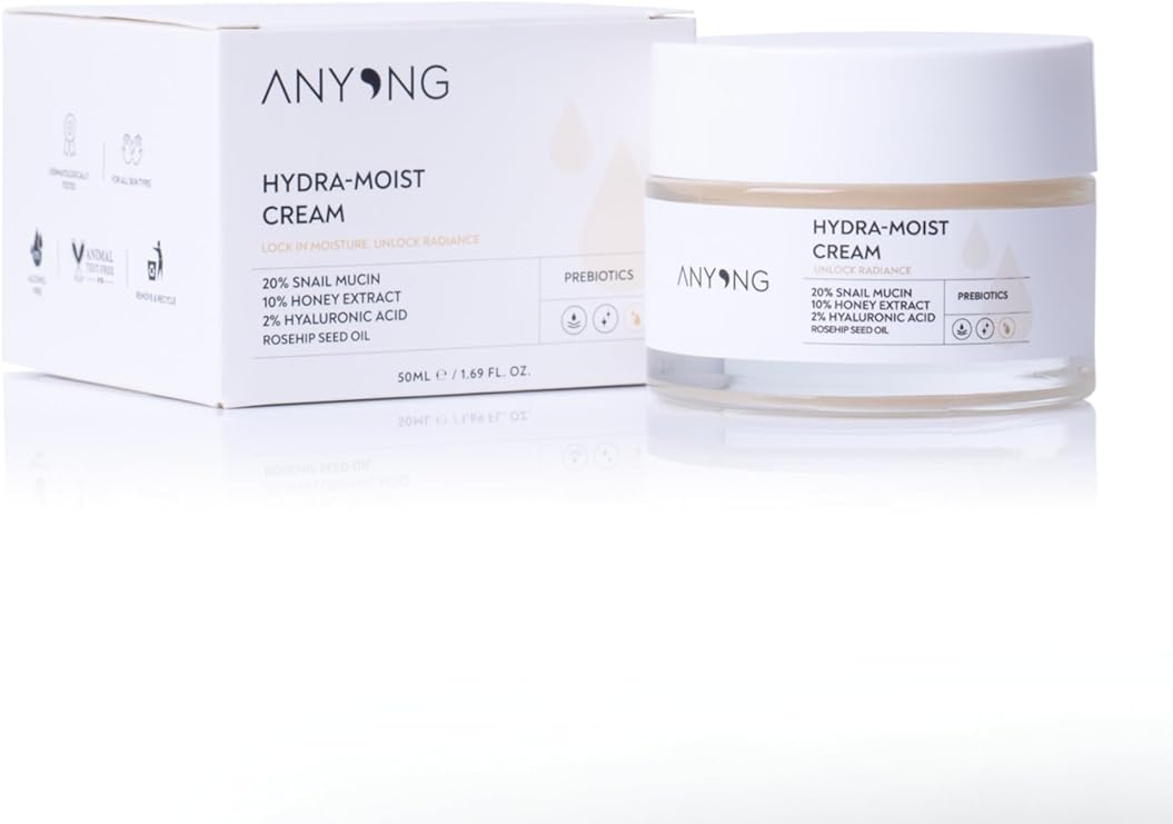 Anyong Salyangoz Özlü Yoğun Nemlendirici ve Besleyici Krem 50 ml (%20 Salyangoz Özü & Hyalüronik Asit)