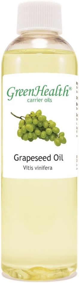 Grapeseed Carrier Oil - 4 fl oz (118 ml) - 100% Pure Cold Pressed - GreenHealth