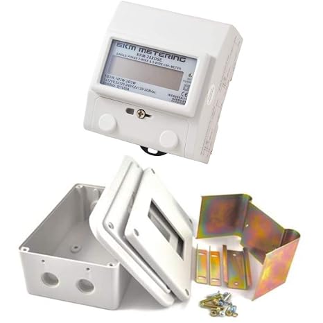 Electric kWh Meter and Indoor Enclosure Kit Bundle- 2/3-Wire, Single Phase, 120V up to 120/240V Pass-Through kWh Energy Meter with Professional, Custom-Designed Indoor Enclosure Cover Kit