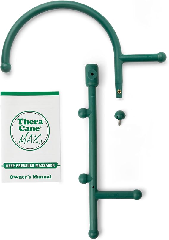 Thera Cane Max Trigger Pt. Massager (Green) | Thera Cane MAX Self-Massage Tool for Targeted Pain Relief
