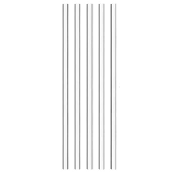 300mm Quartz Glass Tube Thickness 2mm Length 30cm Vycor Glasses Tubing Lab Glassware (OD=25mm 2Pcs)