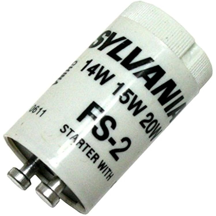 LEDVANCE Fluorescent Starter for Use with F14, F15 and F20 Preheat Fluorescent Lamps, 10 Pack,White