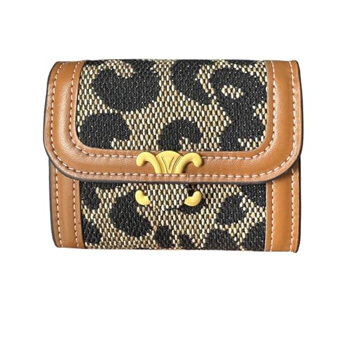 Leheybia Womens Credit Card Holder Jacquard Canvas Small Wallet Rfid Blocking Business Card Case 11 Accordion Card Slot Card Holder Wallet for Women Earthy yellow