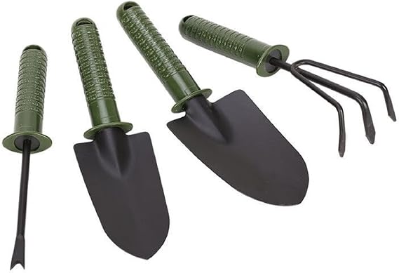 Garden Tools Set,4 Pieces Gardening Tools Stocking Suffering Tools Gifts,Including Garden Shovel,Fork,Rake,Gardening Hand Tools Outdoor Garden Tools Gifts for Women Men