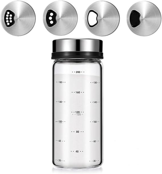 Glass Salt and Pepper Shakers Set