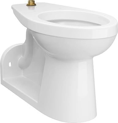 PROFLO PF1726 Elongated Floor Mounted Flush Valve Toilet Bowl Only with Rear Outlet - White