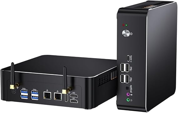 Mini PC with Core i9-9880H, 16GB RAM, 512G SSD Desktop Computer, 4K@60Hz, 2*HDMI, 1*DP, Triple Display, Dual LAN, VESA, Optical, Windows 11 Pro