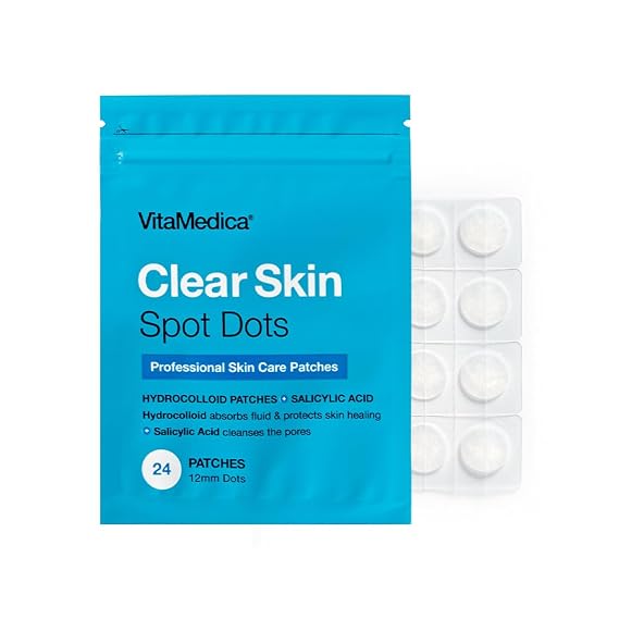 VitaMedica Clear Skin Spot Dots | Natural Blemish Spot Treatment Hydrocolloid Patches