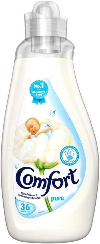 Comfort Dermatologically tested Pure suitable for the whole family's clothes Fabric Conditioner gentle next to sensitive skin 36 Wash 1.26 l