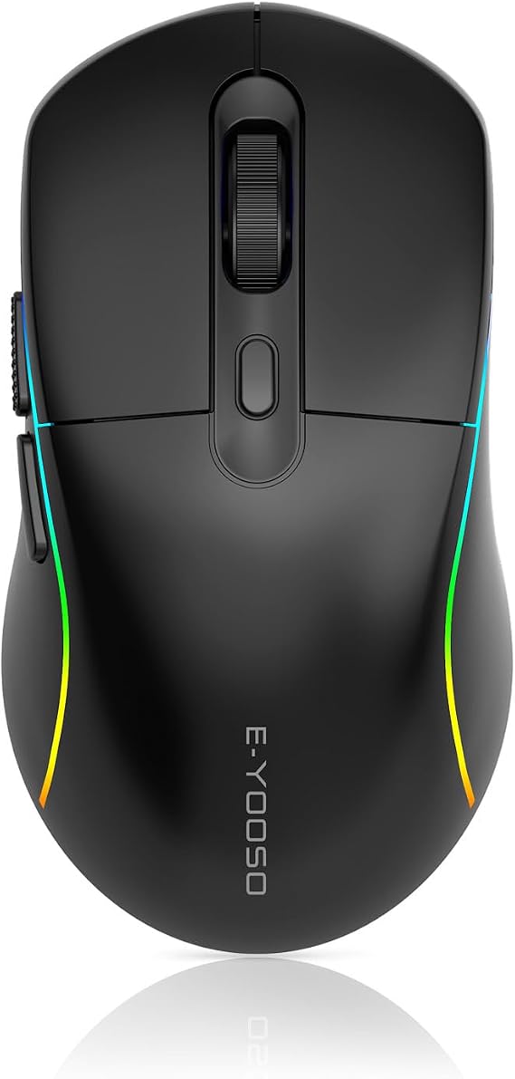 E-YOOSO Wireless Gaming Mouse, 10,000 DPI, 6 Programmable Buttons, Black