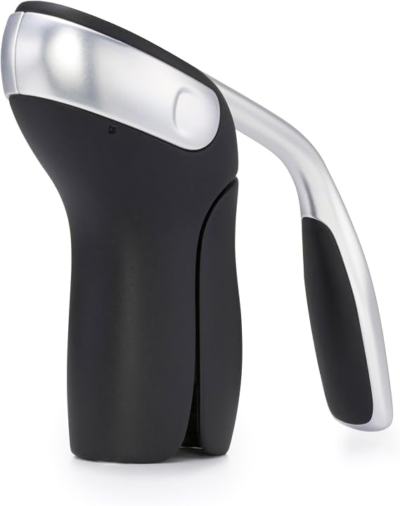 OXO Steel Wine Bottle Opener with Foil Cutter - Stainless Finish, Black