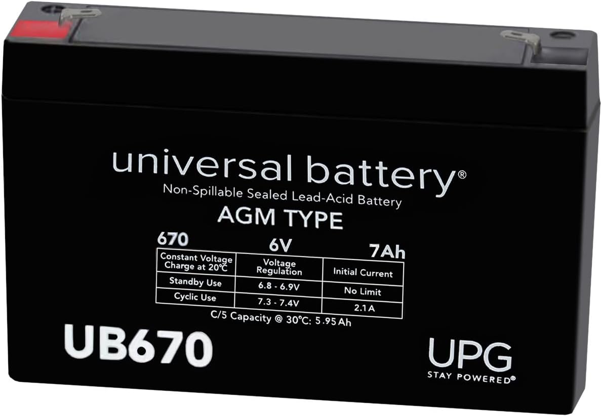 UPG 6V 7Ah SLA Battery for Huffy BMW X6 Ride On Toy Car Model # 17034