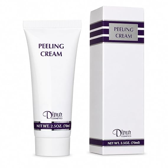 Dinur Cosmetics Peeling Cream Removes Dead Cells Gentle Exfoliation for Clearer Healthier Skin 2.5 oz. 70 ml.