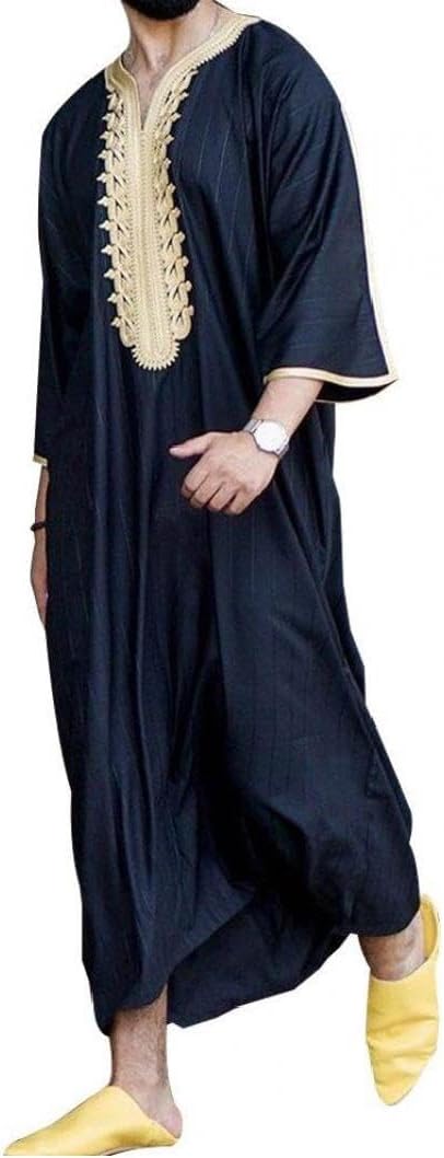 Islamic Clothing Ramadan Mens Abaya Dress Long Robe Saudi Arabia Wear Kaftan Robe Dubai Dress